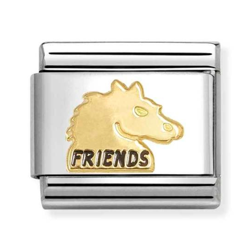 Nomination Gold Friends Horse Charm