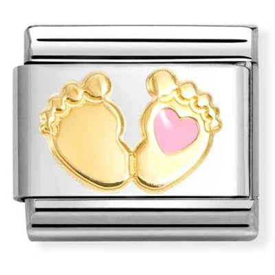 Composable Pink Baby Feet Charm