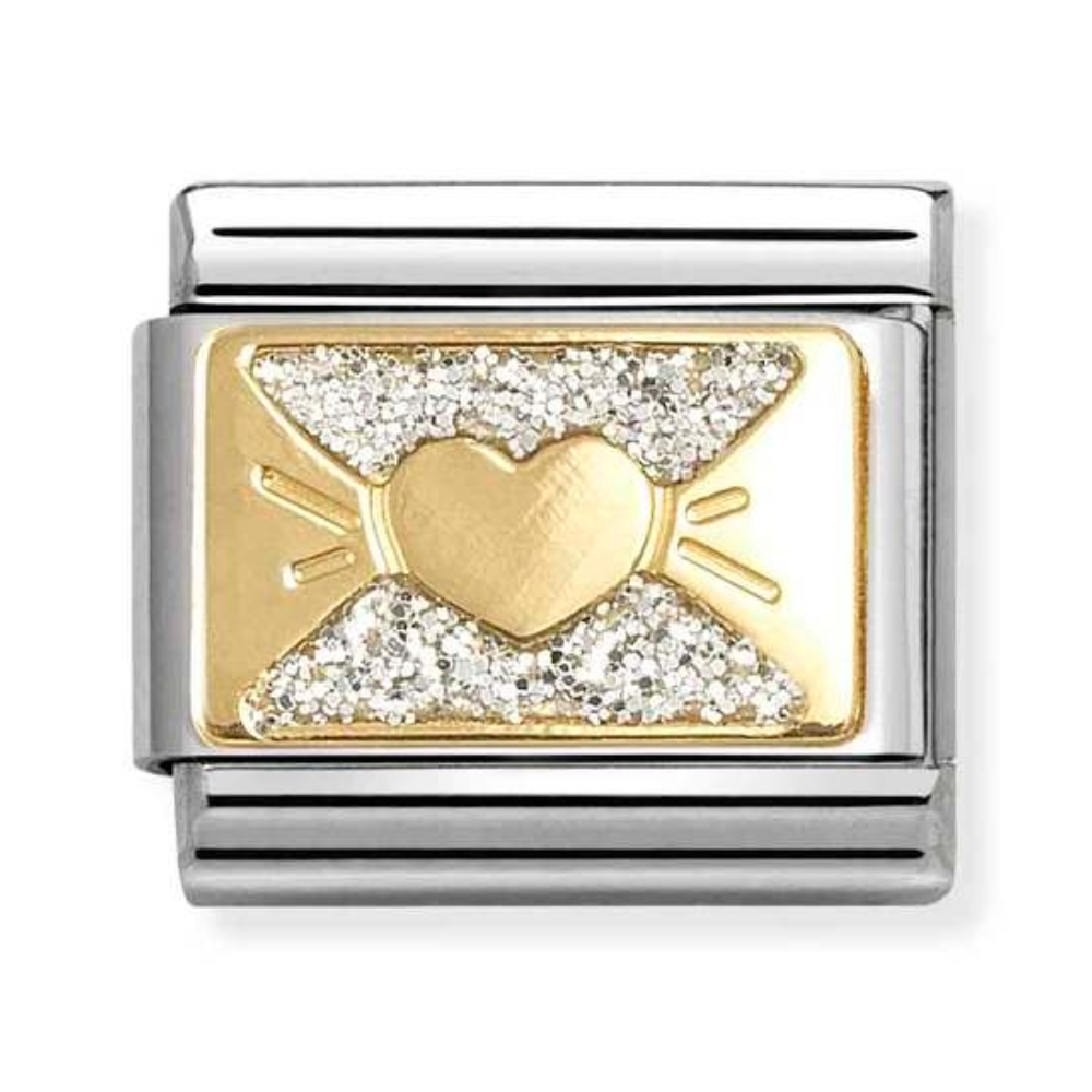 Nomination Gold CZ Envelope Charm