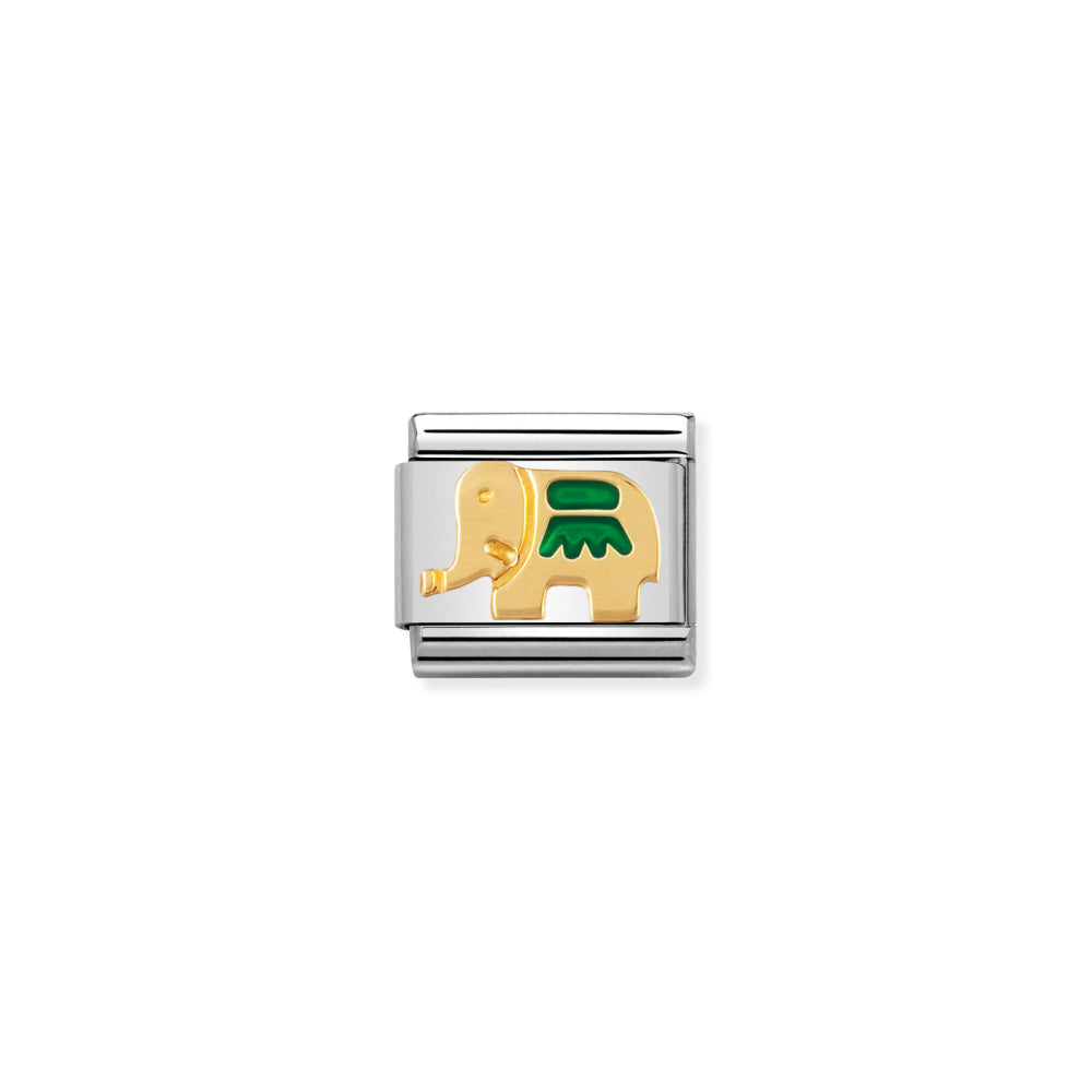 Nomination Green Elephant Charm