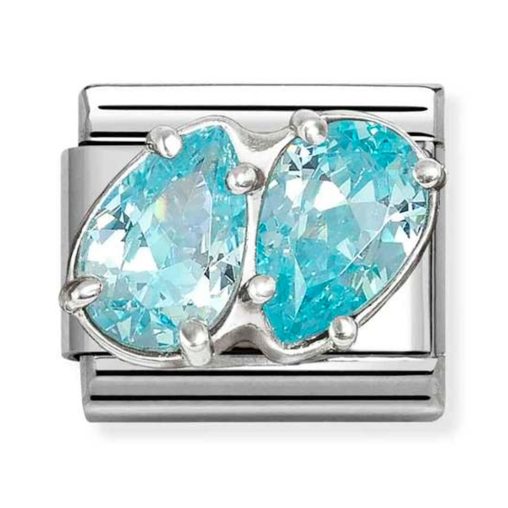 Nomination Blue Double Stone Charm