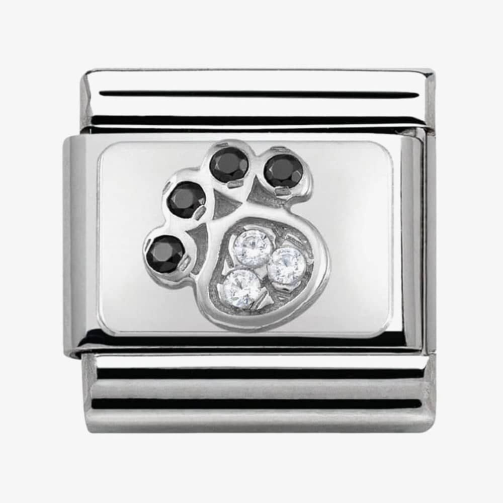 Silvershine pawprint charm