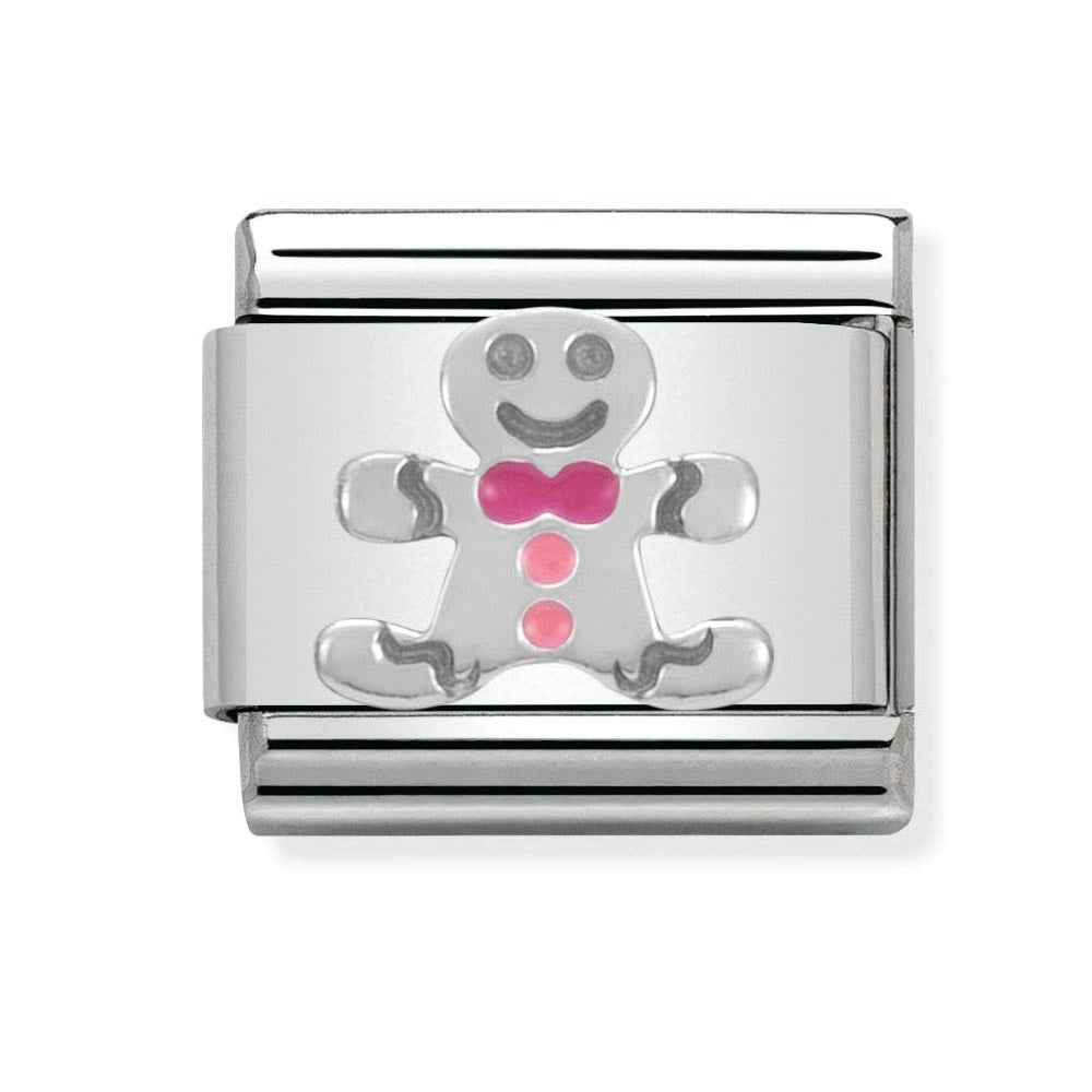 Silvershine Christmas Gingerbread Man Charm