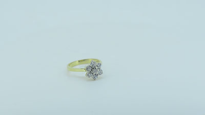 18ct Yellow Gold Flower Cluster Ring N.V. £2600