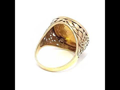 Half Sovereign Ring In 9ct Gold Mount N.V. £1500