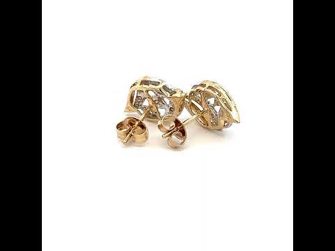 9ct Yellow Gold Diamond Cluster Earrings N.V. £280