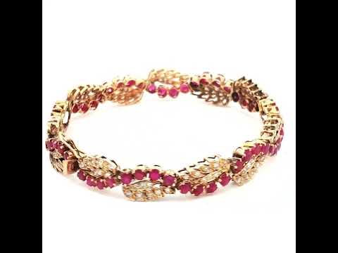 18ct Gold Ruby & Diamond Bracelet N.V. £9500