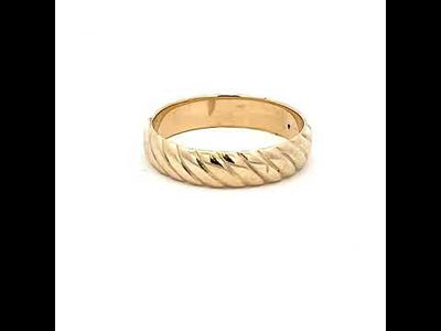 14ct Gold Band With Twist Pattern N.V. £800