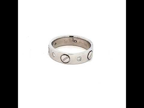 18ct Gold Cartier Style Band Ring With Diamonds N.V. £2300