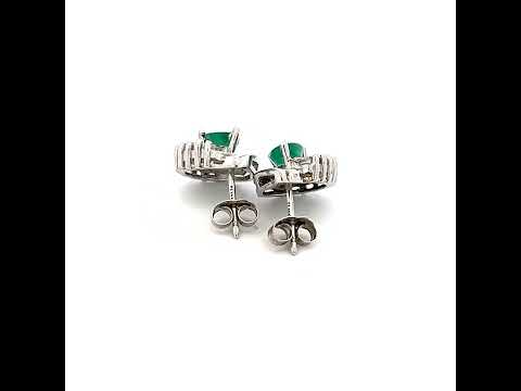 Emerald & Diamond Earrings NV £1600