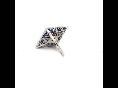 9ct Gold Fancy Style Sapp/Dia Ring N.V £1800