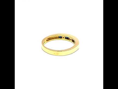 Sapphire & Diamond Channel Set Band N.V. £870