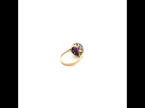 Amethyst & Diamond Cluster Ring N.V. £1600