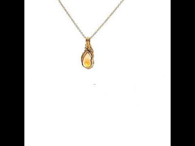 18ct Gold Citrine Pendant & Chain N.V £1150