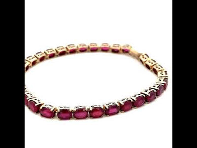 9ct Gold Ruby Line Bracelet NV £2000