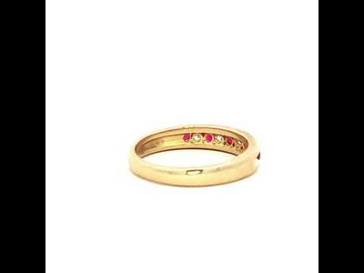 18ct Gold Ruby & Diamond Band N.V. £1100