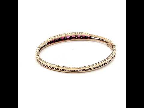 Early 20th Century 9ct Diamond & Ruby Bangle N.V. £2200
