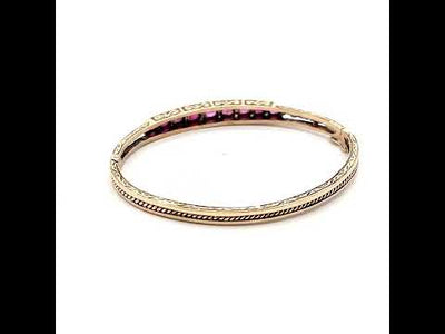 Early 20th Century 9ct Diamond & Ruby Bangle N.V. £2200