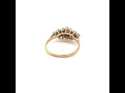 9ct Gold CZ Cluster Ring N.V. £300