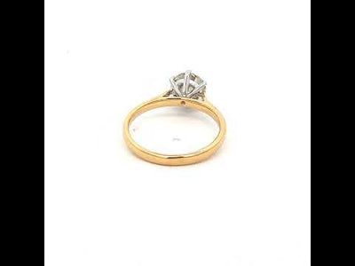18ct Yellow gold Diamond Solitaire Ring NV £9000