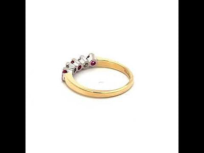 Ruby & Diamond 5 Stone Ring NV £1400