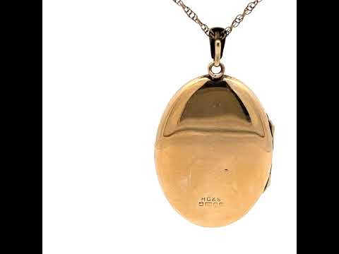 9ct Yellow Gold Locket with Pattern N.V. £1100