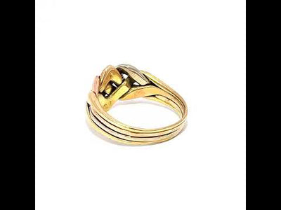 9ct Gold 3 Colour Puzzle Ring N.V. £900