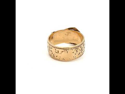 9ct Yellow Gold Buckle Ring NV £775