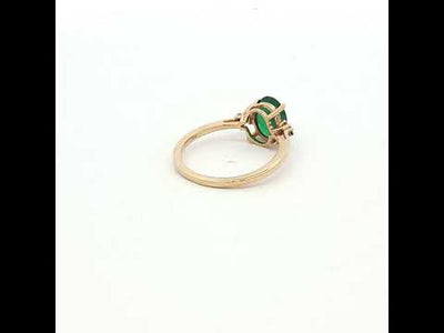 14ct Gold Emerald & Diamond Ring N.V. £1300