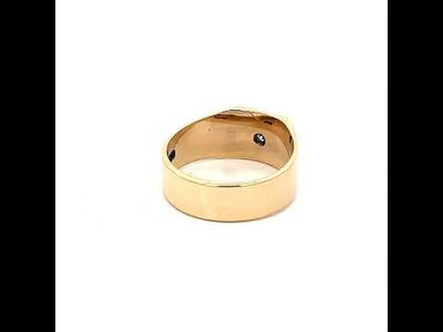 9ct Gold Diamond Signet Ring N.V. £1000