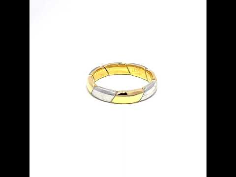 18ct Two Tone Band N.V. £995