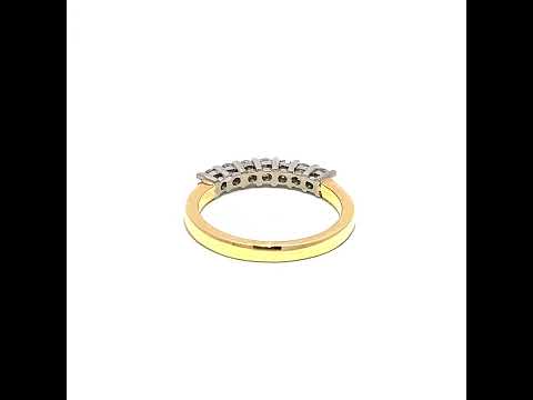 18ct Gold Diamond 7 Stone Ring N.V. £1200