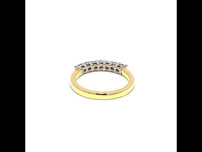18ct Gold Diamond 7 Stone Ring N.V. £1200