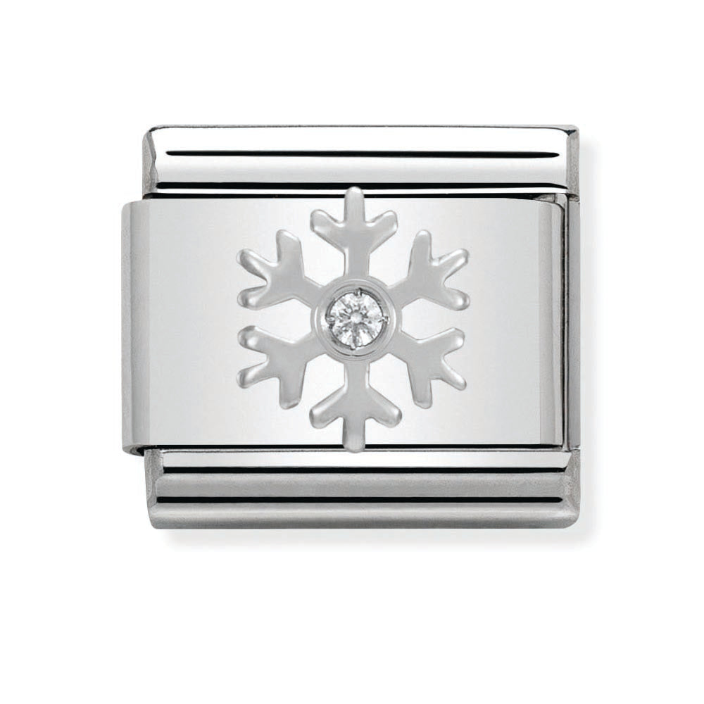 Silvershine CZ Snowflake Charm