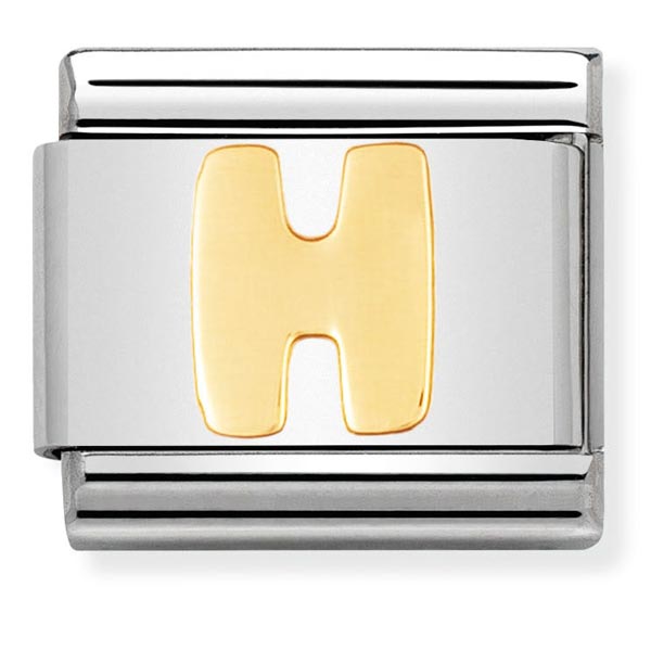 Classic Gold Letter H Charm