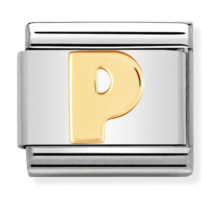 Classic Gold Letter P Charm
