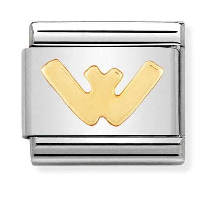 Classic Gold Letter W Charm