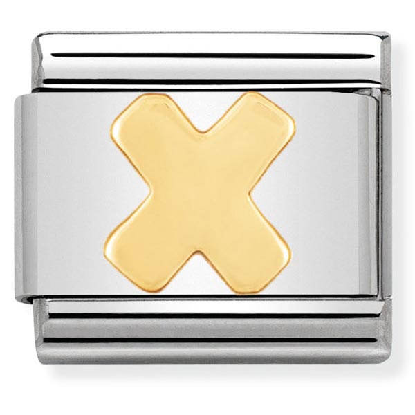 Classic Gold Letter X Charm