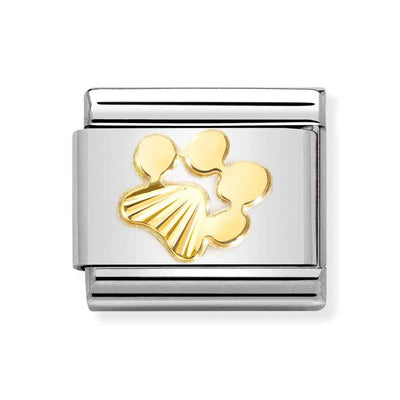 Classic Gold Dog Paw Gold Charm