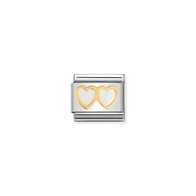 Classic Gold Double Heart Charm