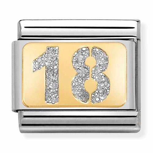 Classic Gold Glitter 18 Charm