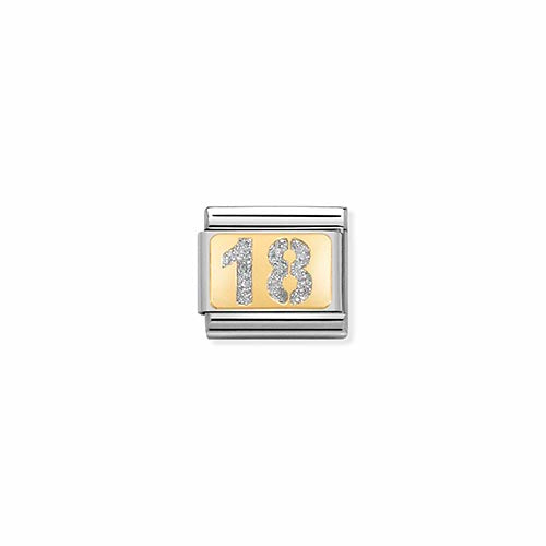 Classic Gold Glitter 18 Charm