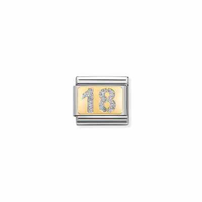 Classic Gold Glitter 18 Charm