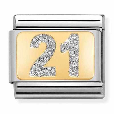 Classic Gold Glitter 21 Charm