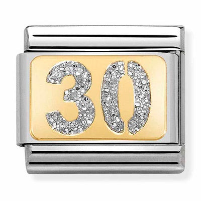 Classic Gold Glitter 30 Charm