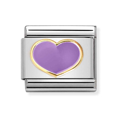 Classic Gold Purple Heart Charm