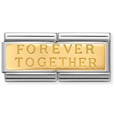 Classic Gold Double Length Forever Together Charm