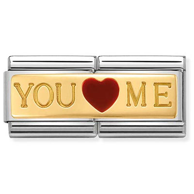 Classic Gold Double You & Me Charm
