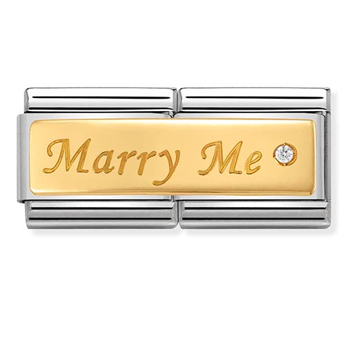 Classic Gold Double Length Marry Me Charm