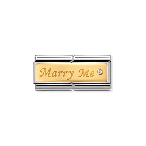 Classic Gold Double Length Marry Me Charm